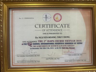 chứng nhận của dr nguyễn dung